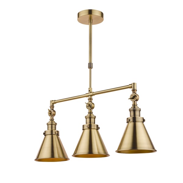 (image for) Laura Ashley Rufus 3lt Bar Spotlight Antique Brass